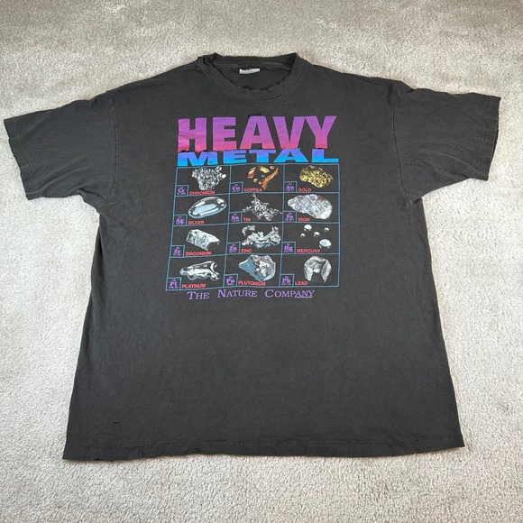 Hanes Other - Vintage 90s Hanes Heavy‎ Metal T-Shirt Mens XL Black Nature Company Distressed